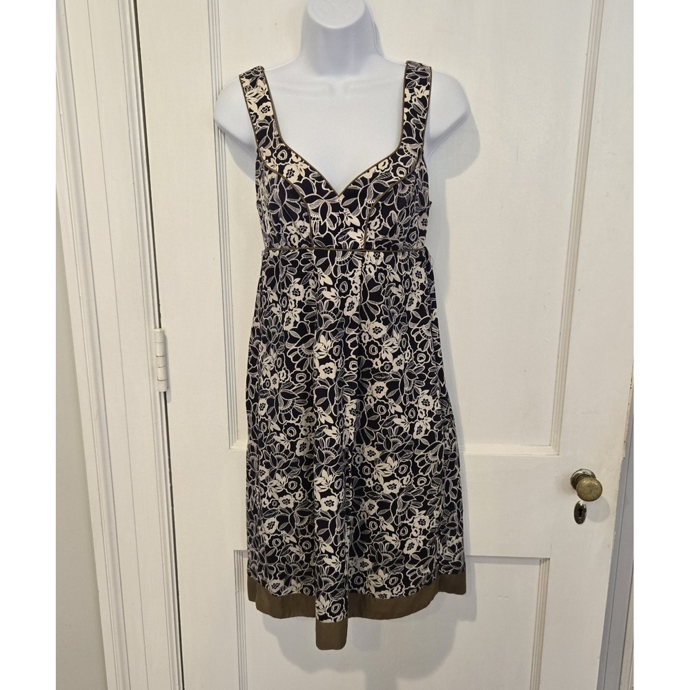 Banana Republic Dress lined Silk Blend‎ Sleeveless Smocked back Floral